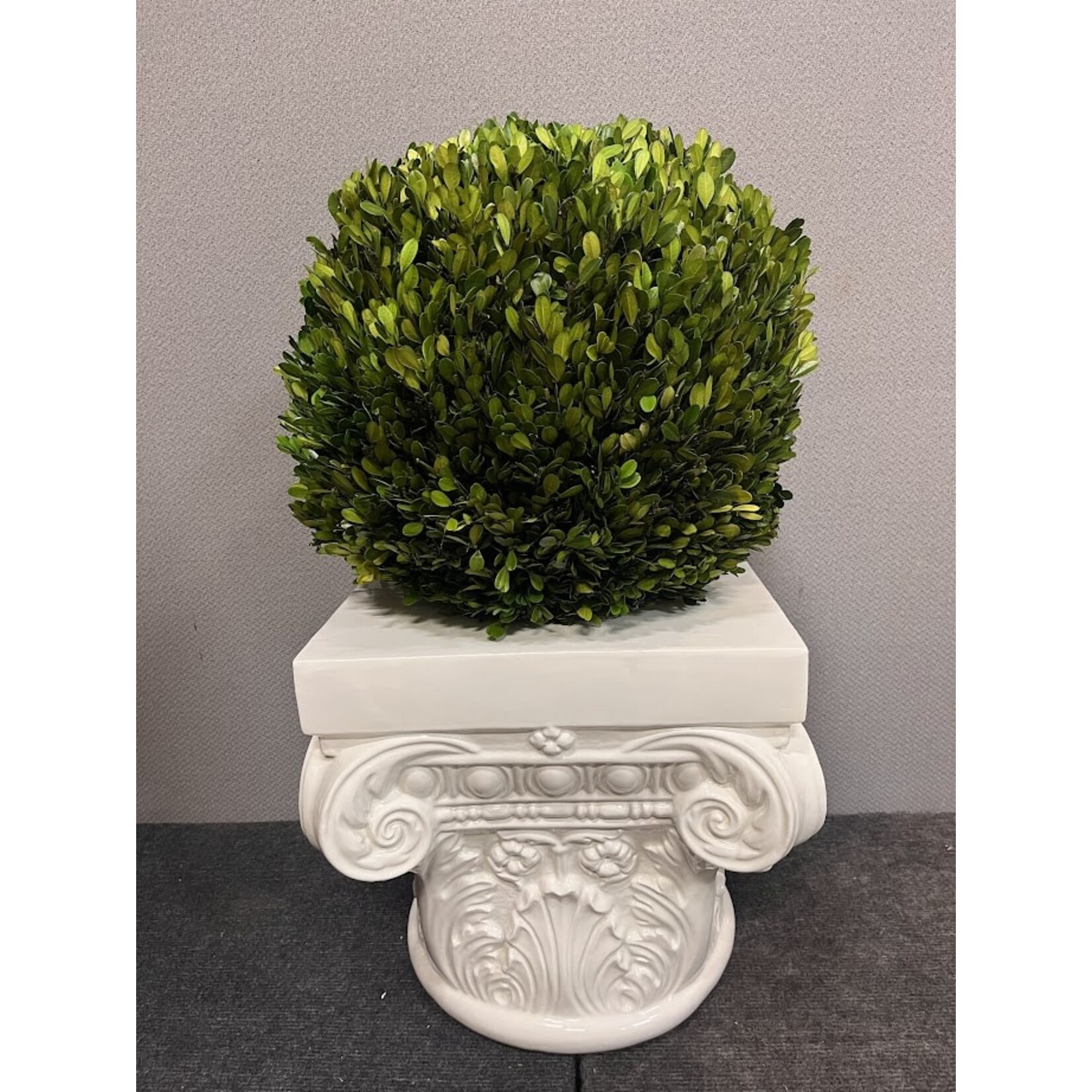 Carole Stupell LTD Vintage Large White Glazed Porcelain Planter Column Table