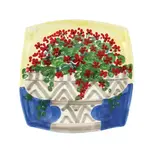 Vietri Petunias Wall Plate