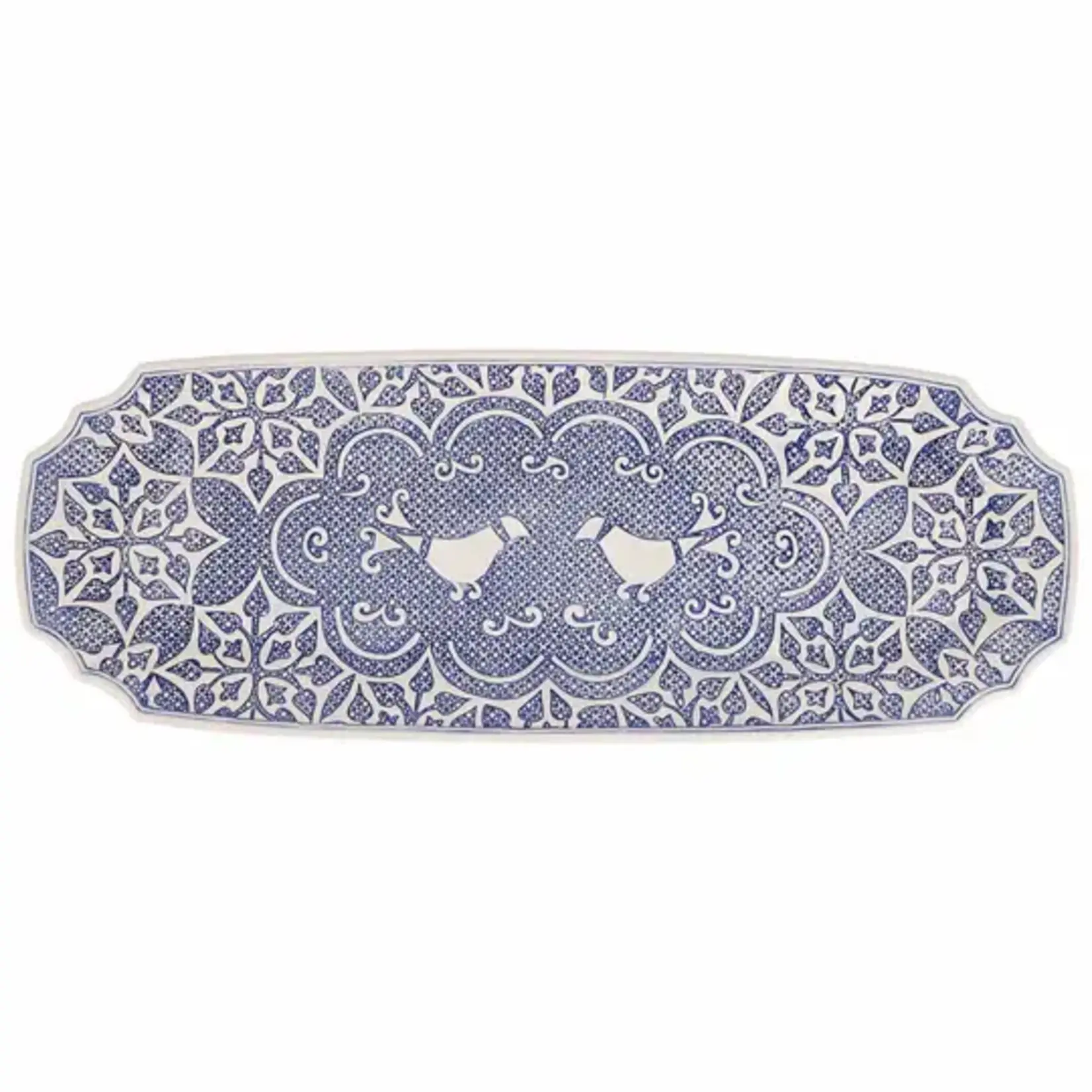 Vietri Uccello Blu Long Oval Platter