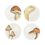 Vietri Autunno Assorted Mushroom Canape Plates Set of 4