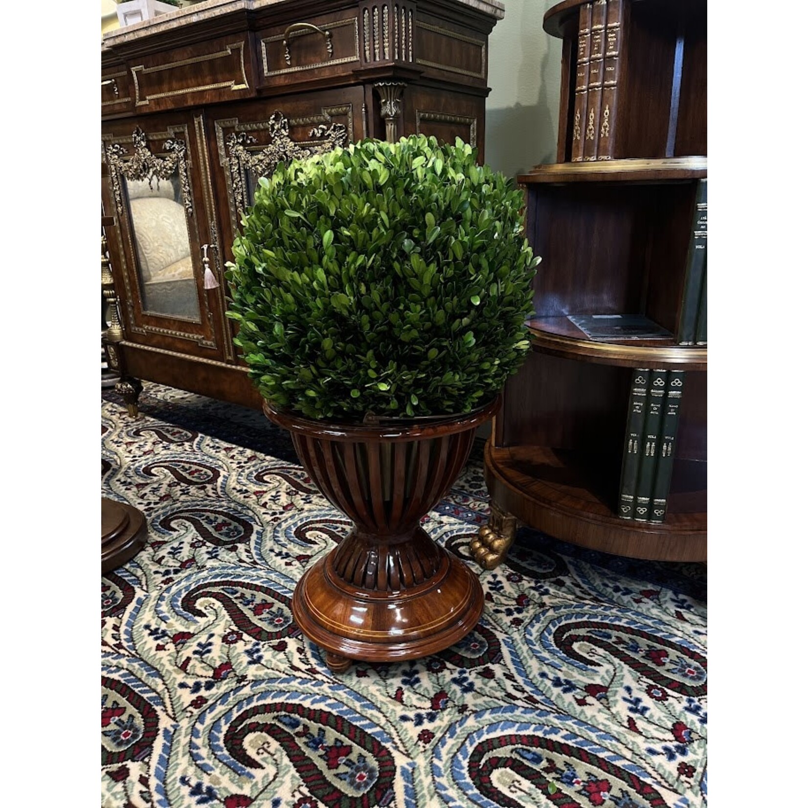 David Michael Claire James African Mahogany Maple Planter
