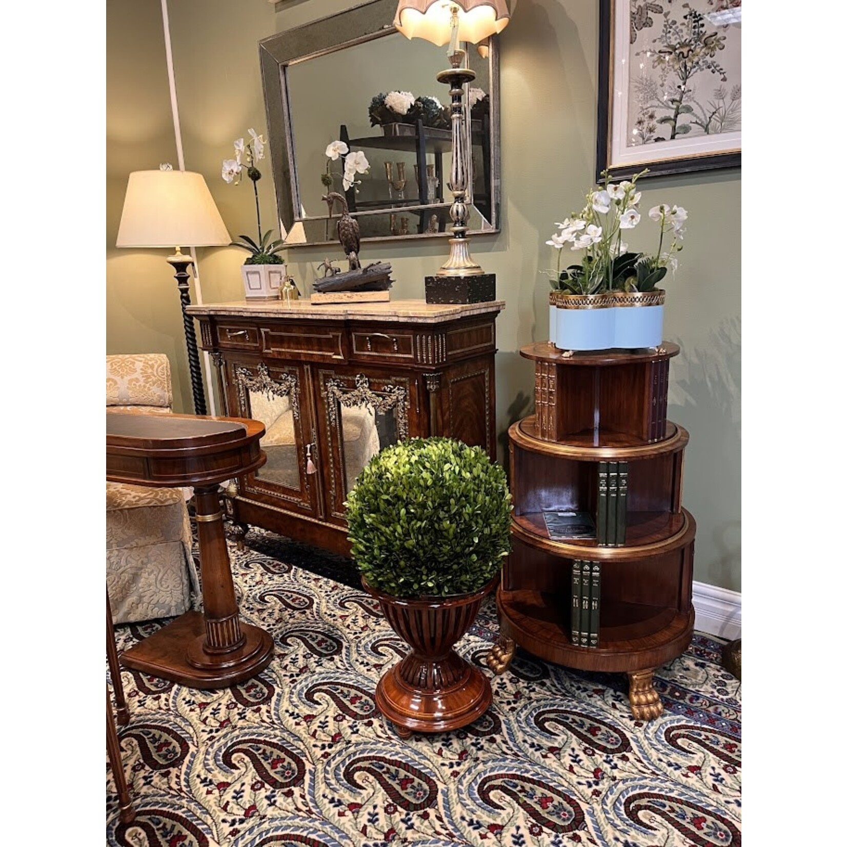 David Michael Claire James African Mahogany Maple Planter