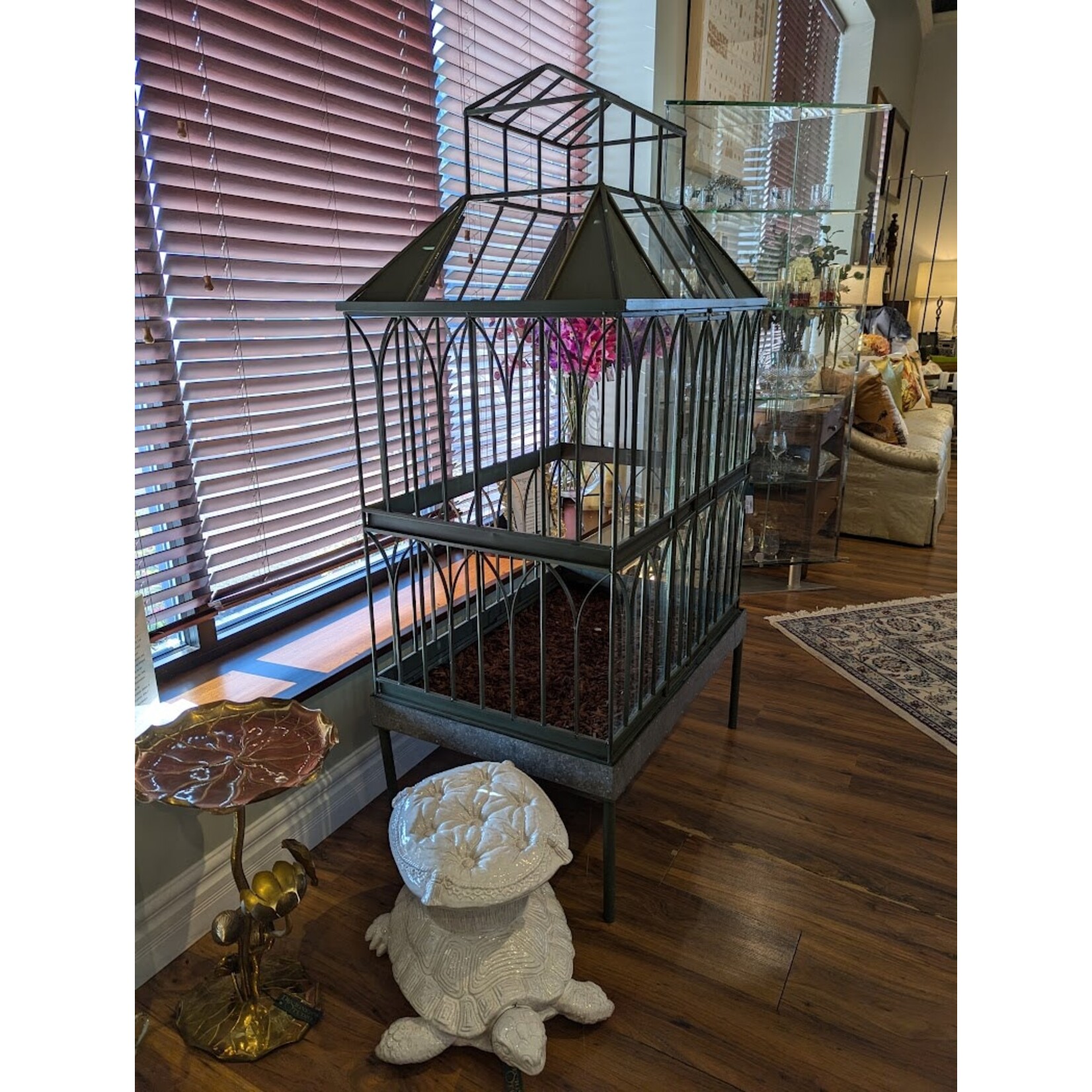 Carole Stupell LTD Buckminster Fuller Wrought Iron Terrarium