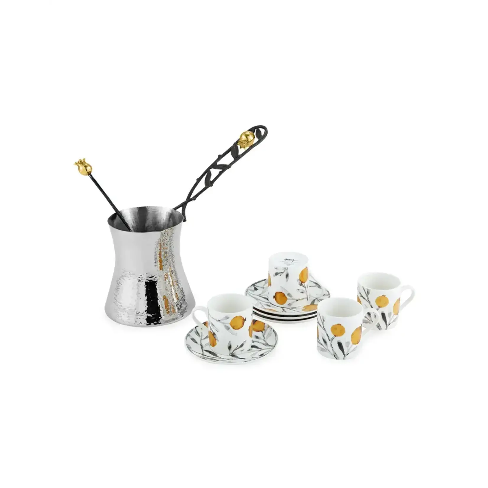 Michael Aram Pomegranate Coffee Pot with Spoon Large