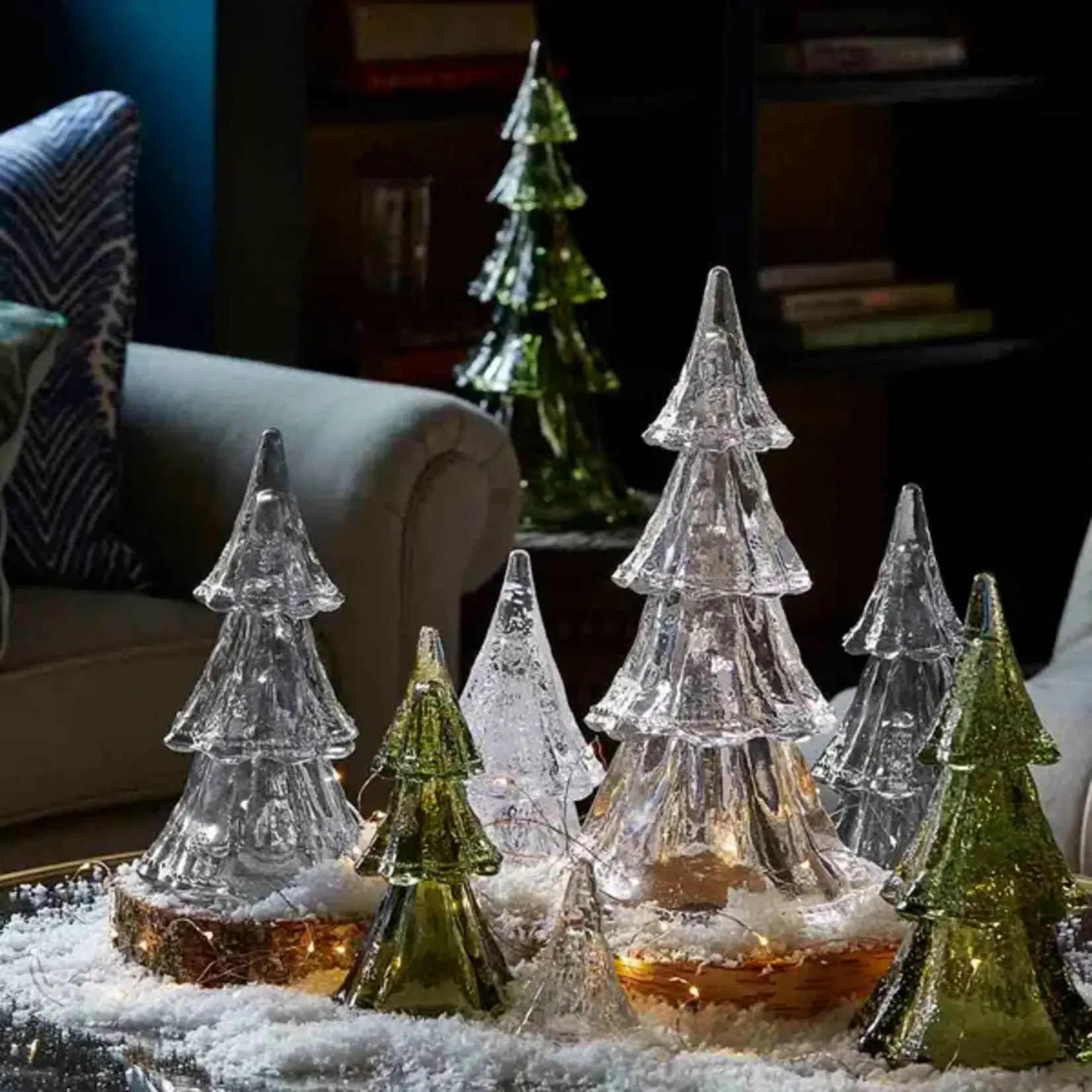 Juliska Berry & Thread 9.5" Tree Set 3 Piece Evergreen