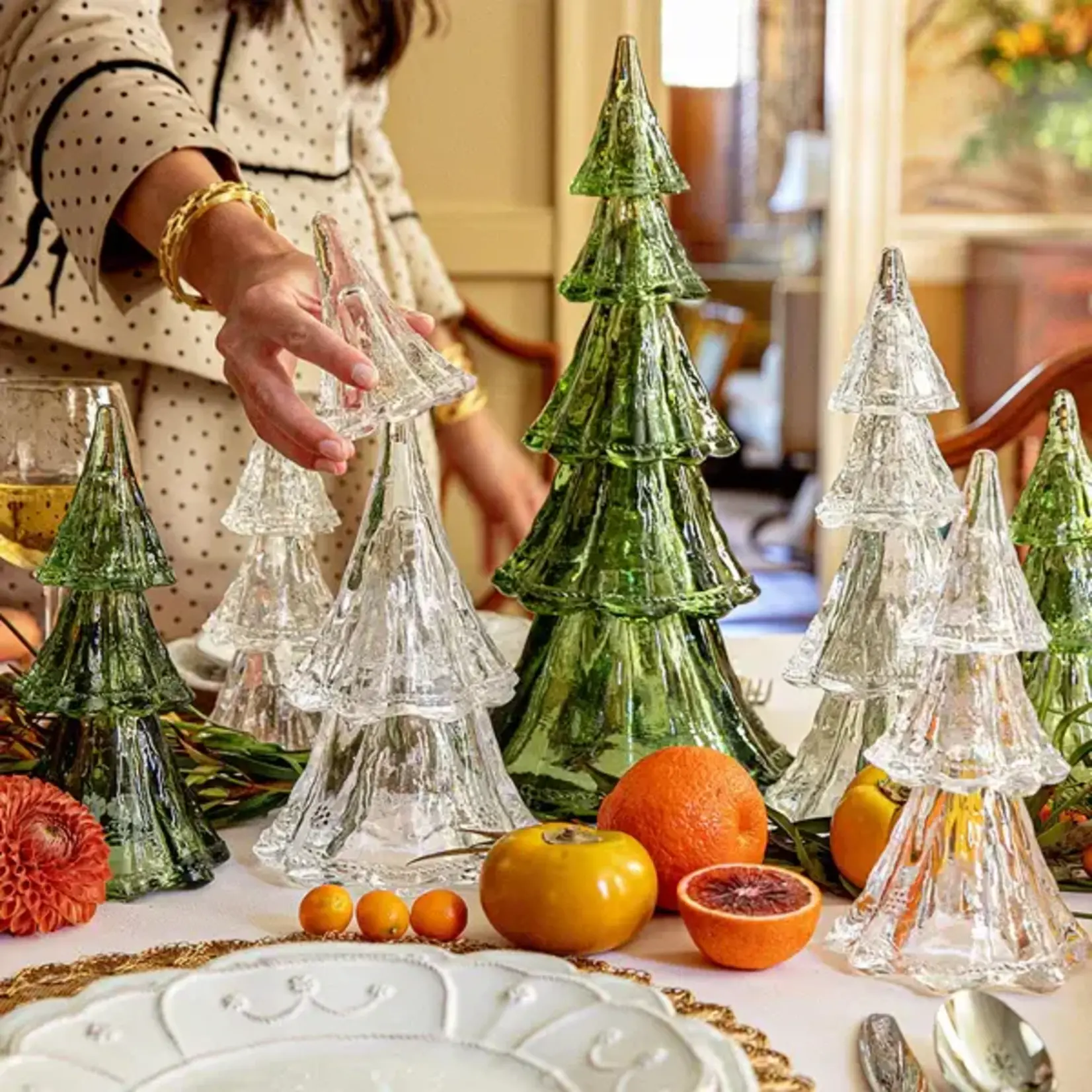 Juliska Berry & Thread 9.5" Tree Set 3 Piece Evergreen