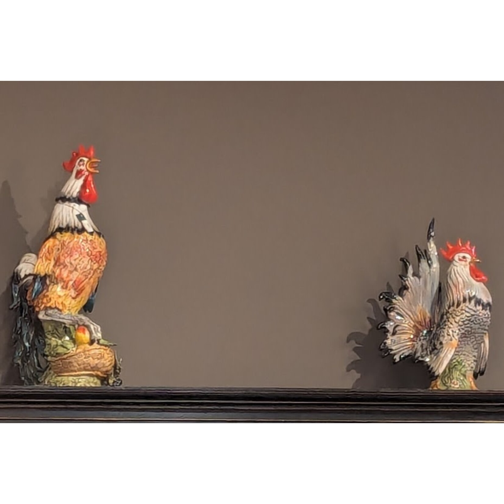 David Michael Large Rooster with Fruit Basket