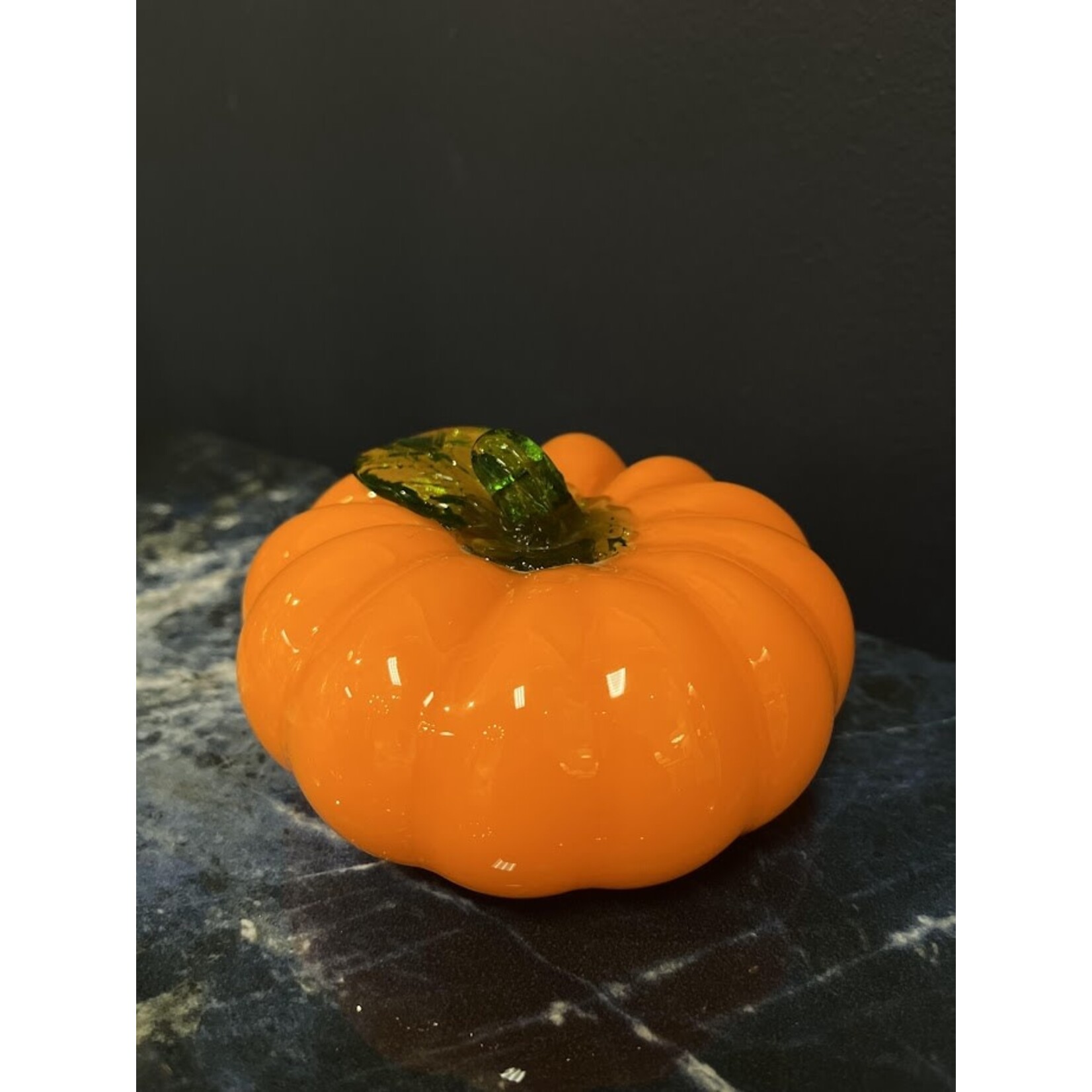Carole Stupell LTD Vintage Italian Art Glass Pumpkin Orange