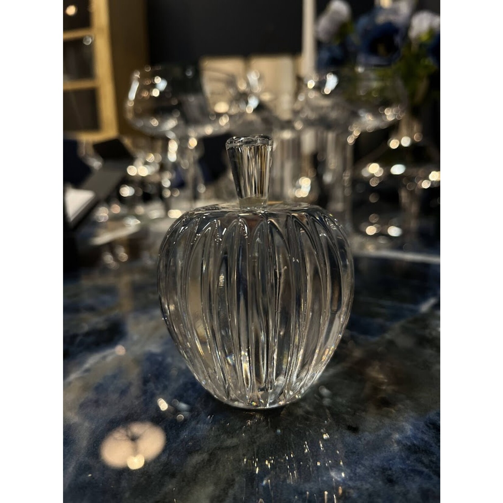 Carole Stupell LTD Vintage Lead Crystal Pumpkin Paperweight