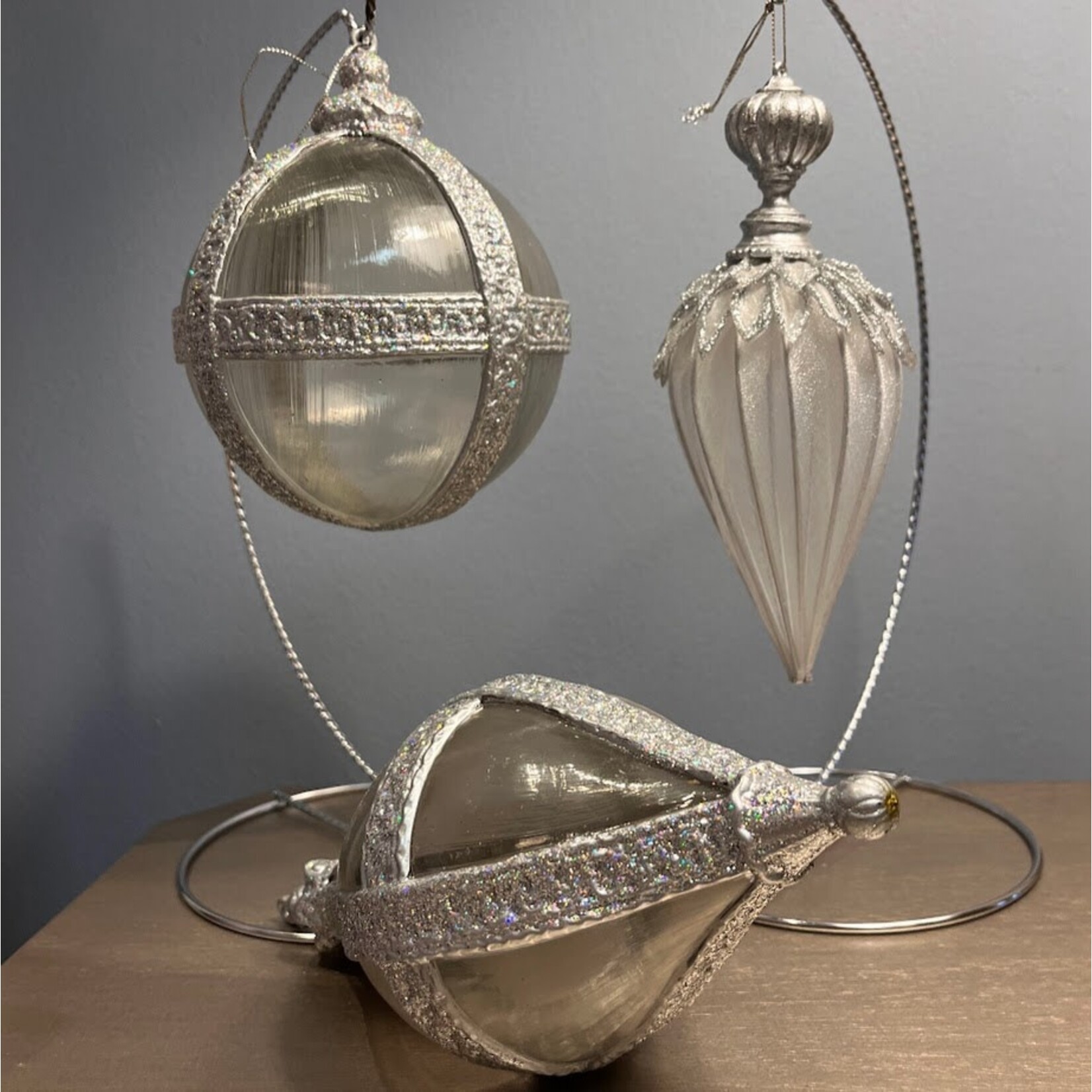 Carole Stupell LTD Vintage Clear Silver Ornament