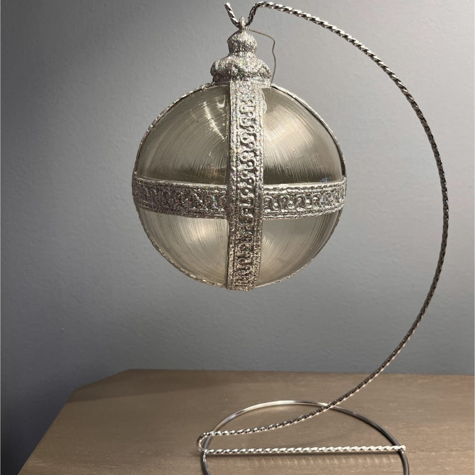 Carole Stupell LTD Vintage Clear Silver Ornament