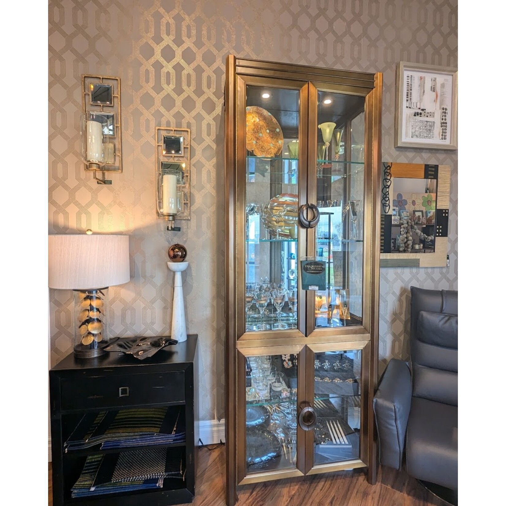 Brazilian Home Argola Marron Large Decorative Wall Mirror