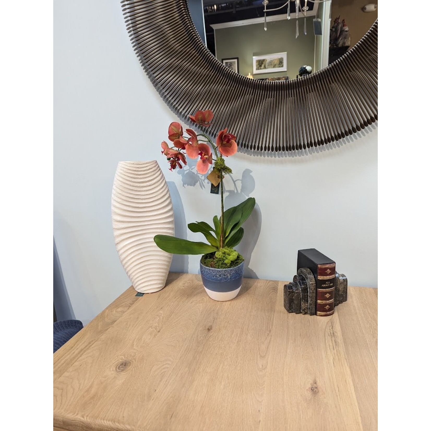 The Ivy Guild Coral Orchids Faux Floral Arrangement - Small