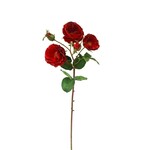 Winward Home Artificial Red English Canterbury Rose Stem 21"