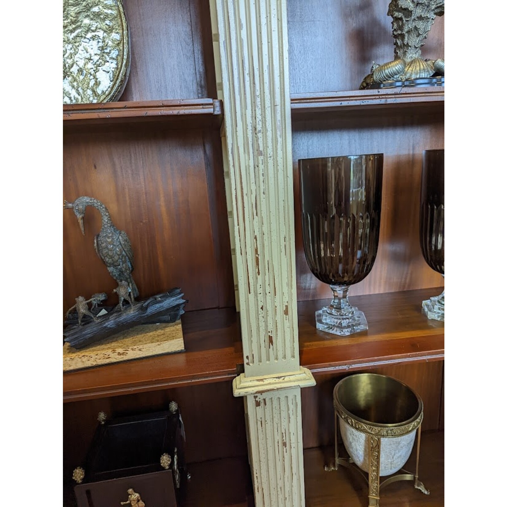 Wildwood Smoked Fluted Glass Hurricane
