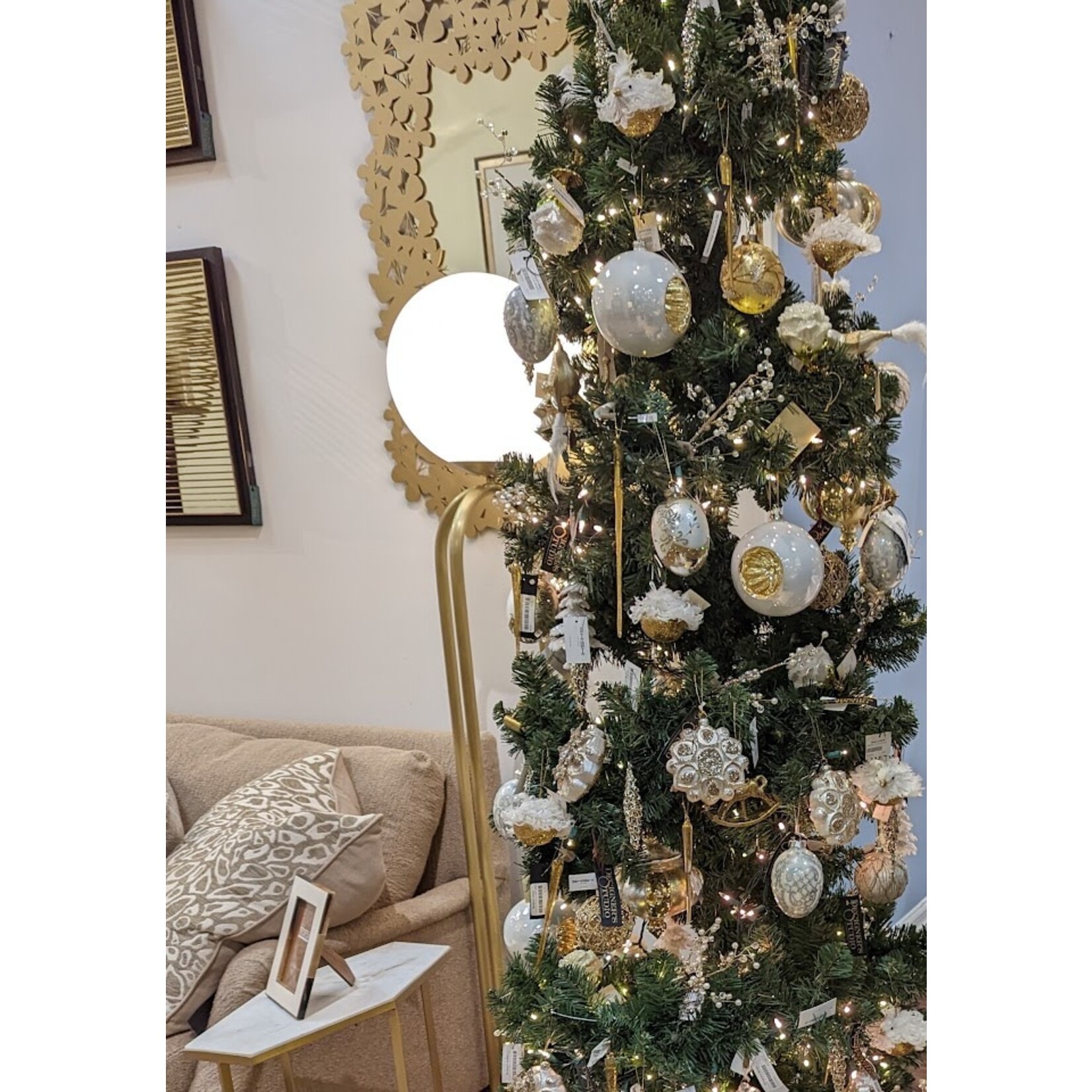 Shishi LLC Spunglass Aged Gold Drop Icicle Ornament 5"