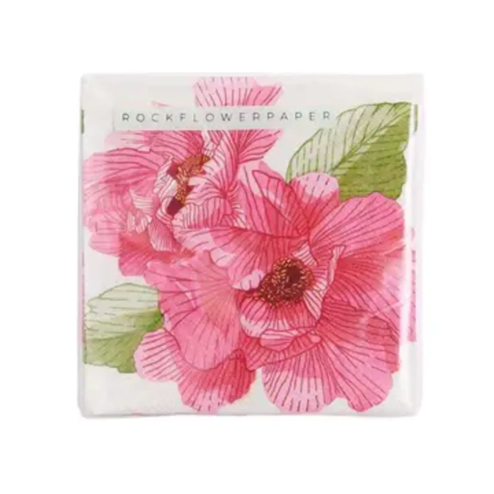 Rockflowerpaper Pink Peony Paper Cocktail Napkins