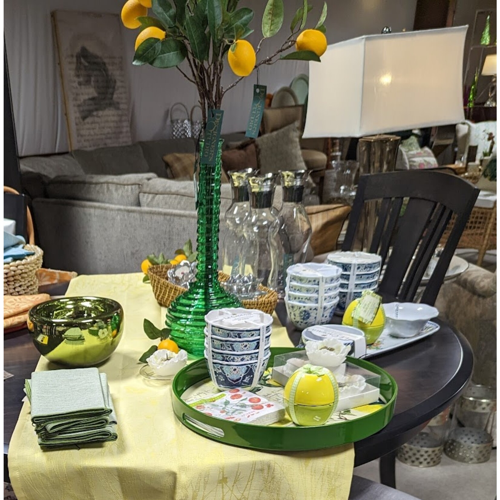 Winward Floral & Seasonal Decor Lemon Faux Branch 37.5"