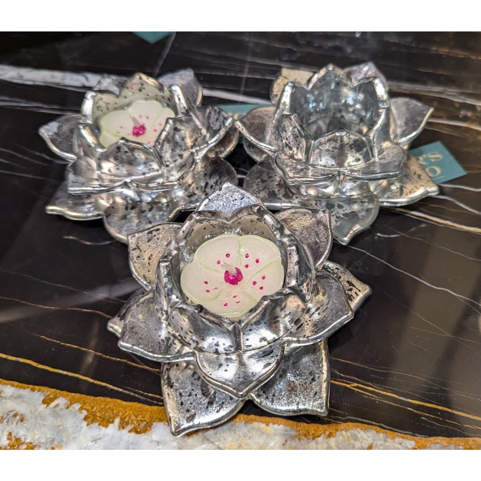 Point a la Ligne Cherry Blossom White Tealight Candle
