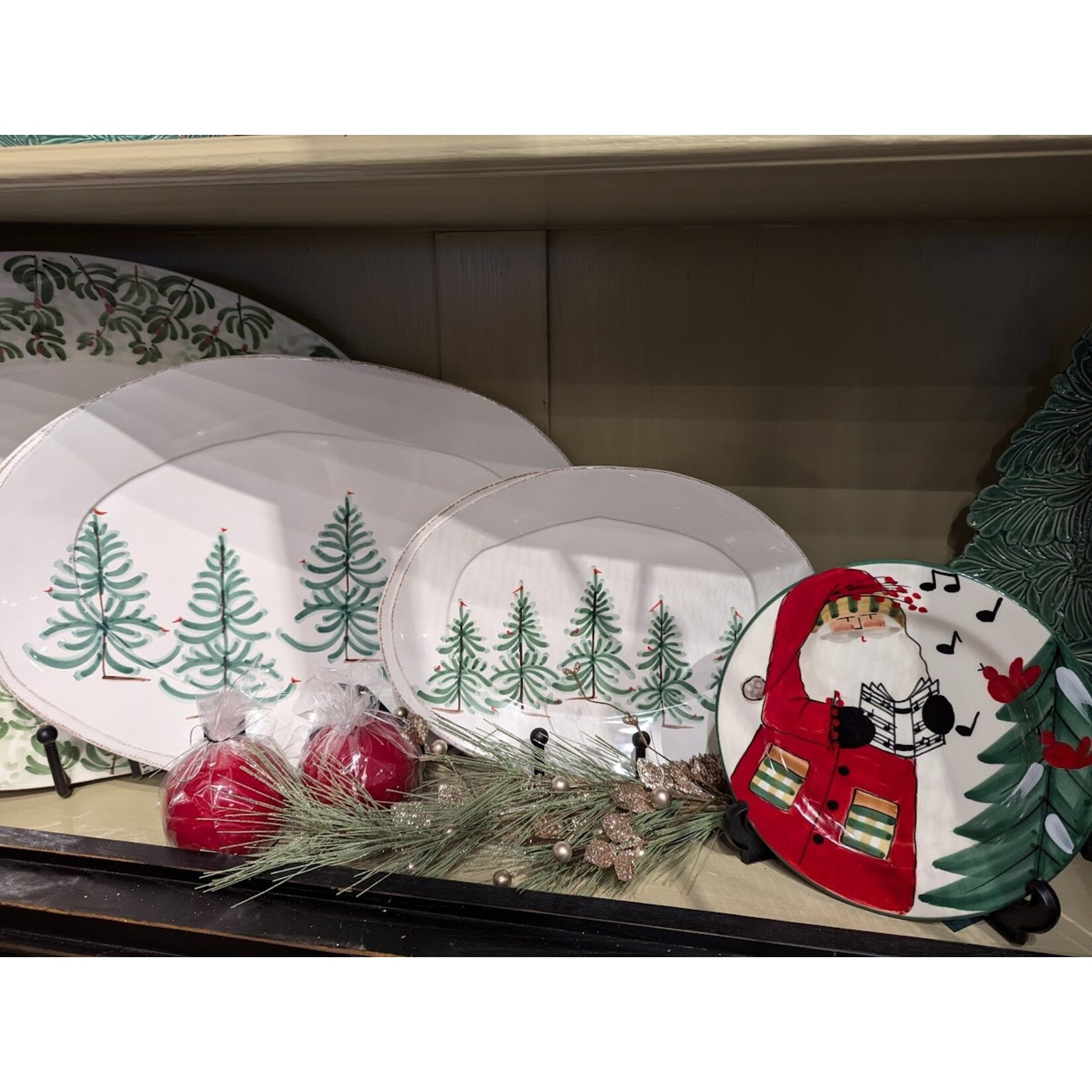 Vietri Lastra Holiday Oval Platter