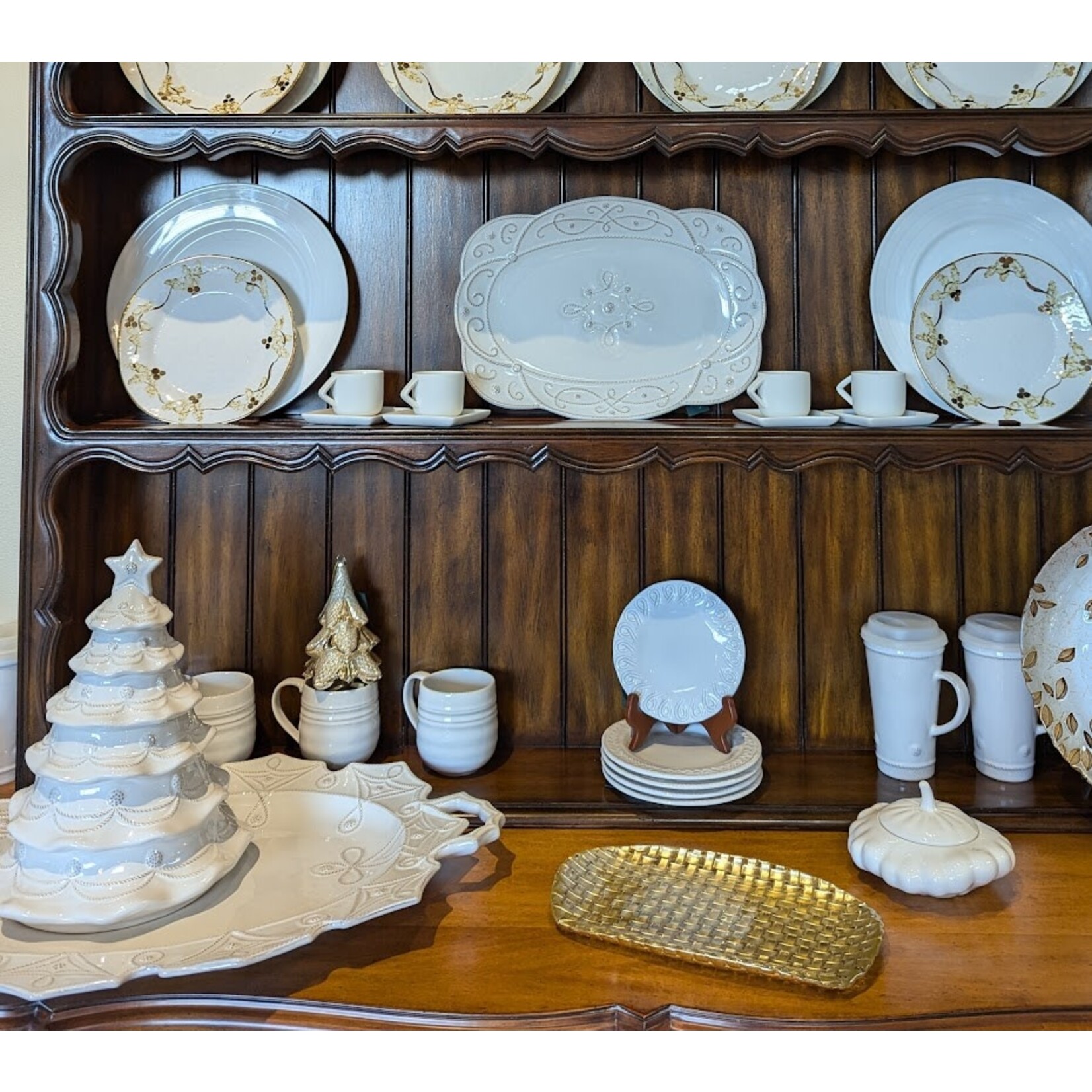 Katherine's Collection Glass Iridescent Gold Tree Ornament