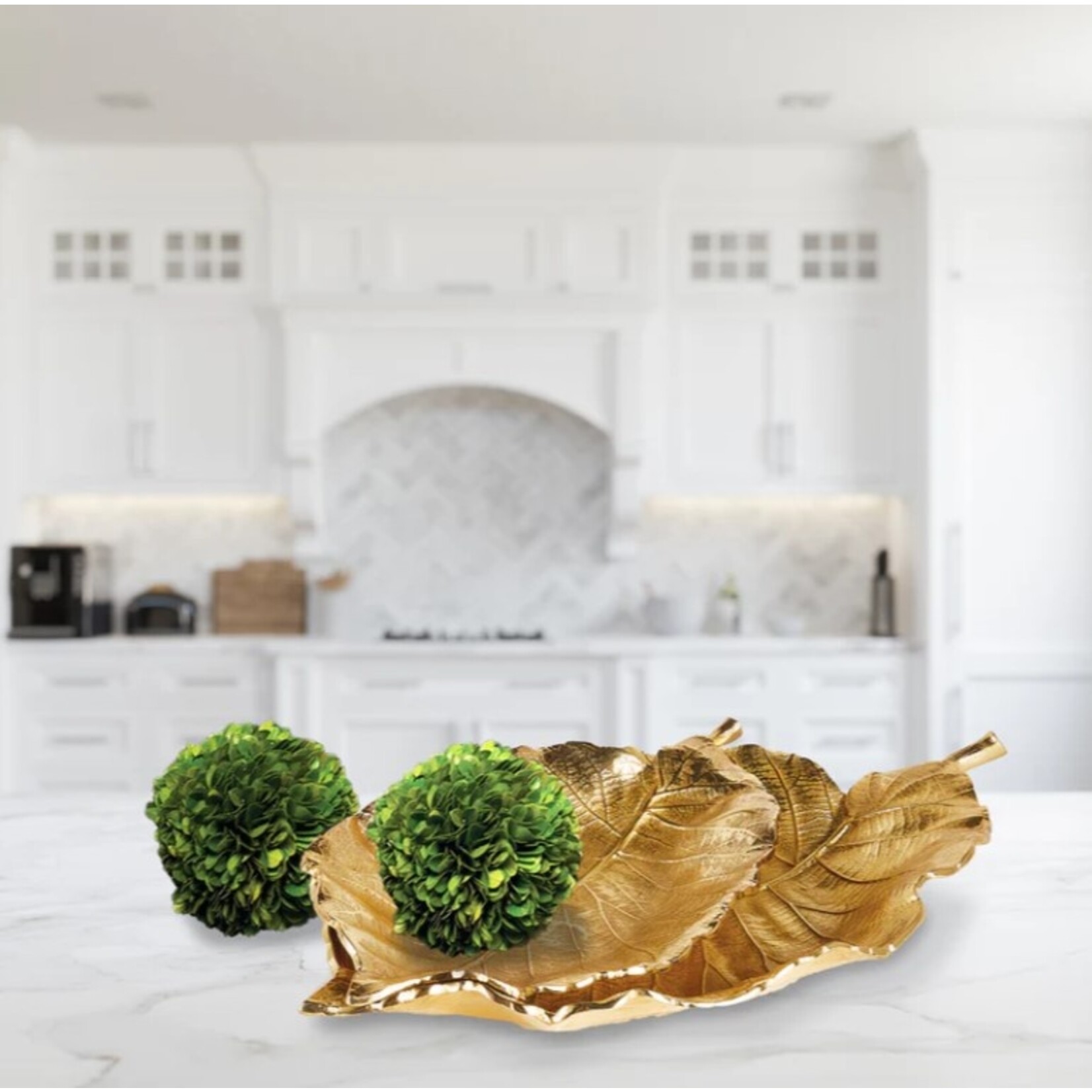 Napa Home and Garden Alegra Gold Leaf Tray Set of 2