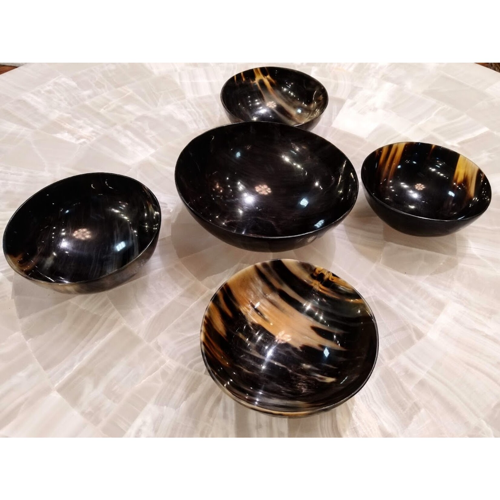 Carole Stupell LTD Natural African Horn Salad Set of 5