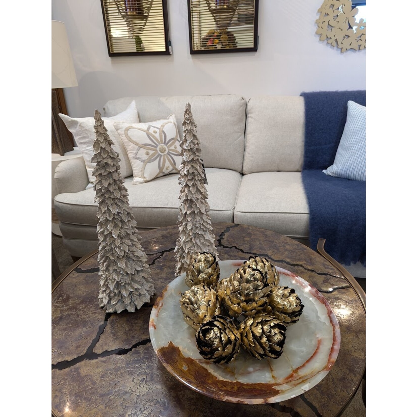 Winward Floral & Seasonal Decor Goldleaf Faux Artichoke 6.5"