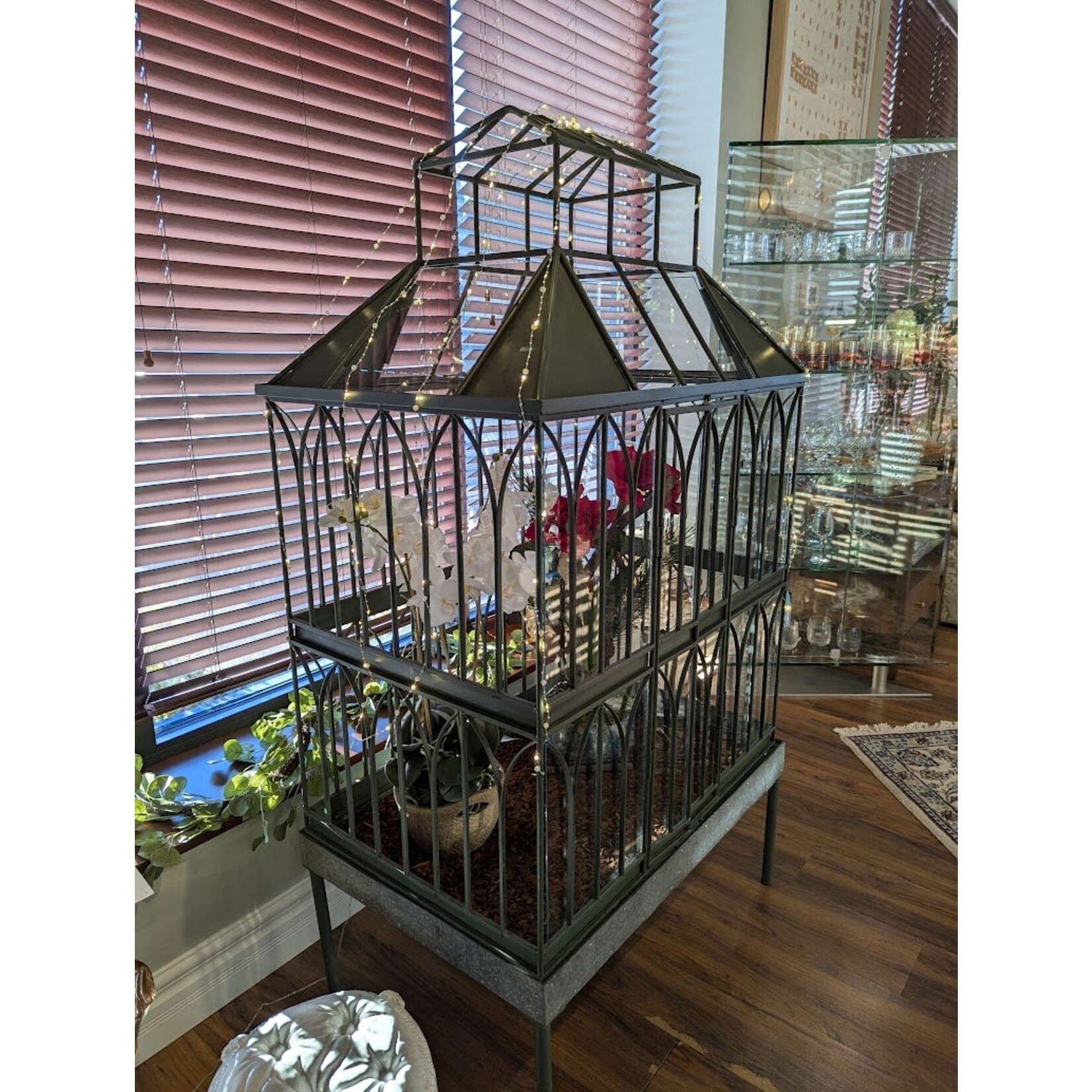 Carole Stupell LTD Buckminster Fuller Wrought Iron Terrarium