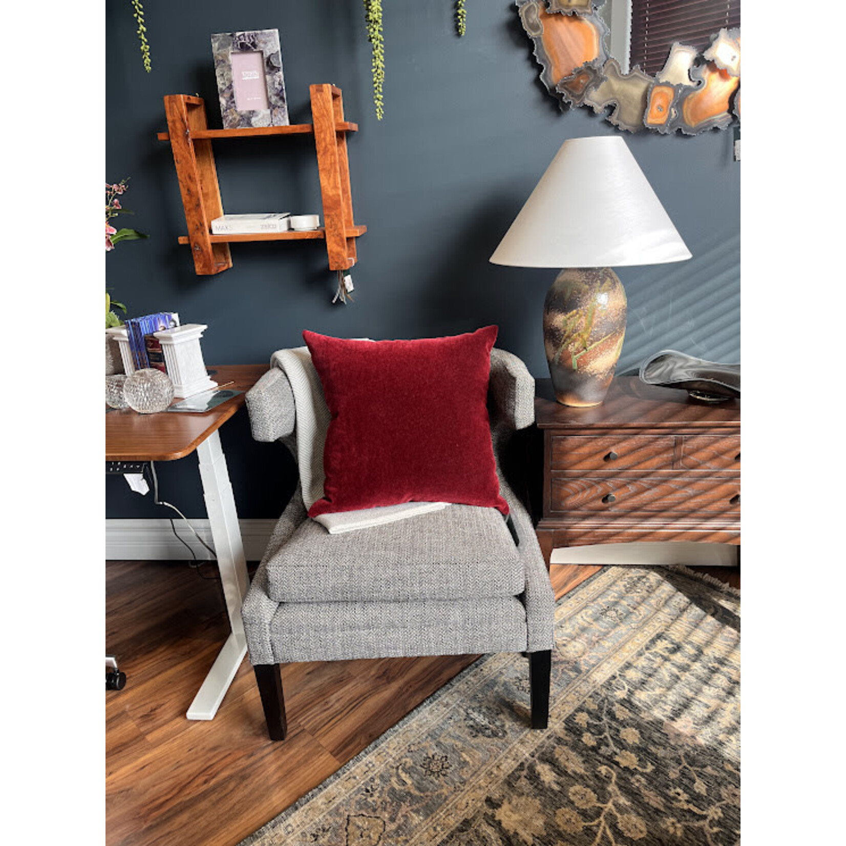 Decorum Home Corp Mohair Vino Pillow