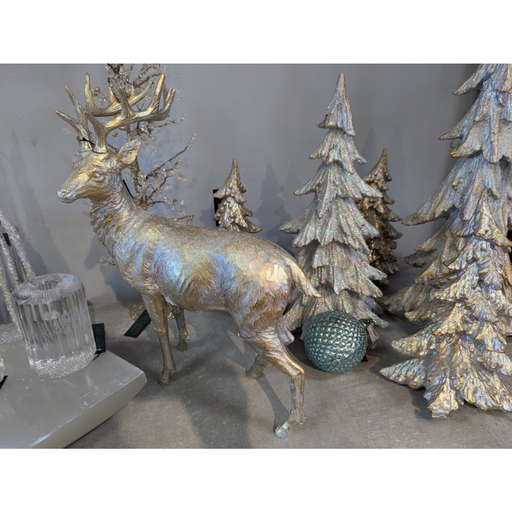 RAZ Imports Cerulean Blue Quilted Glass Ball Ornament 4"