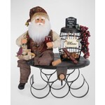 Karen Didion Originals 5 Bottle Wine Holder Santa