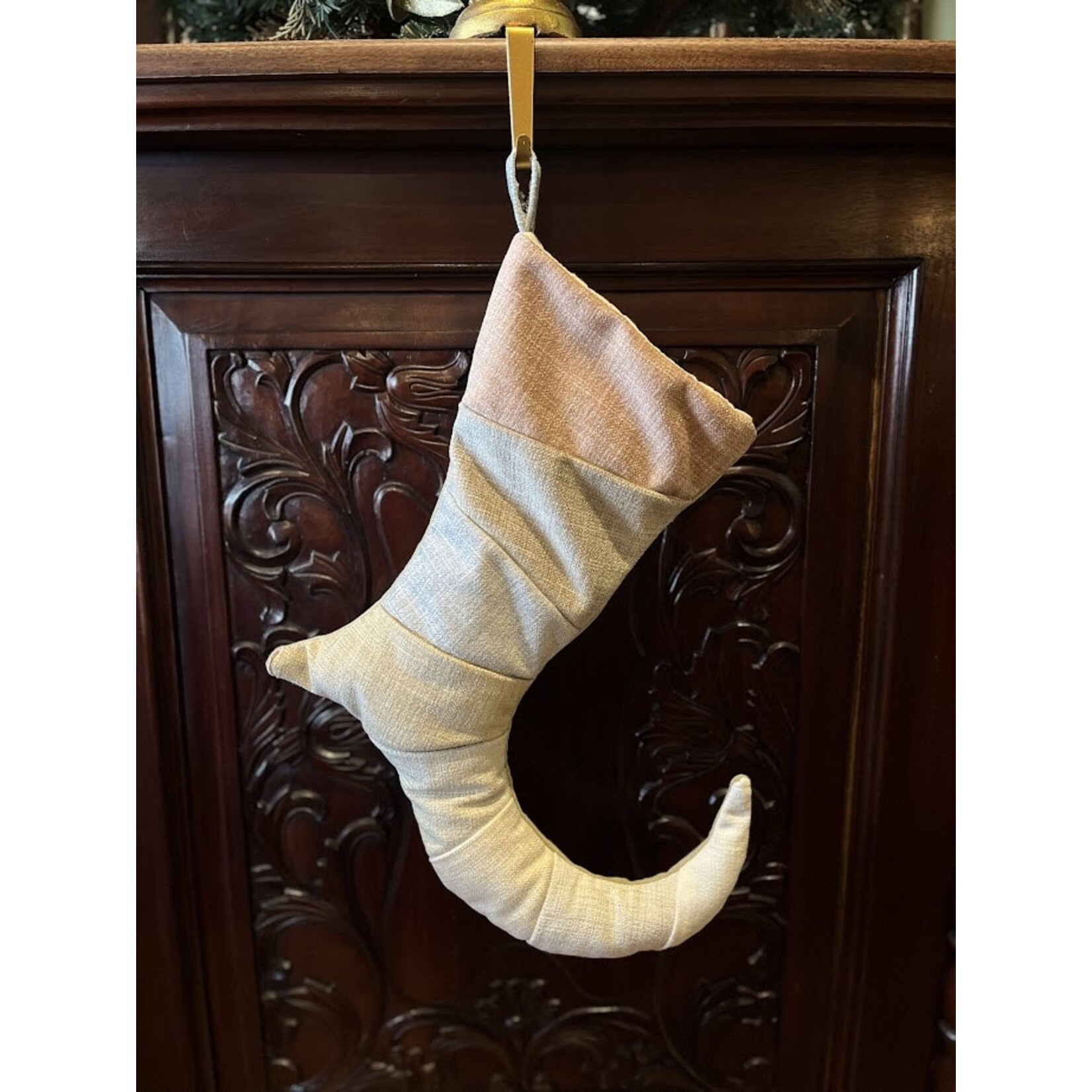 Nicky's Notions Holiday Stocking Pink Hues Striped