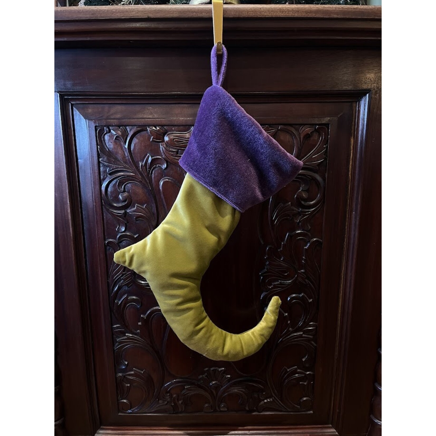 Nicky's Notions Holiday Stocking Green Purple