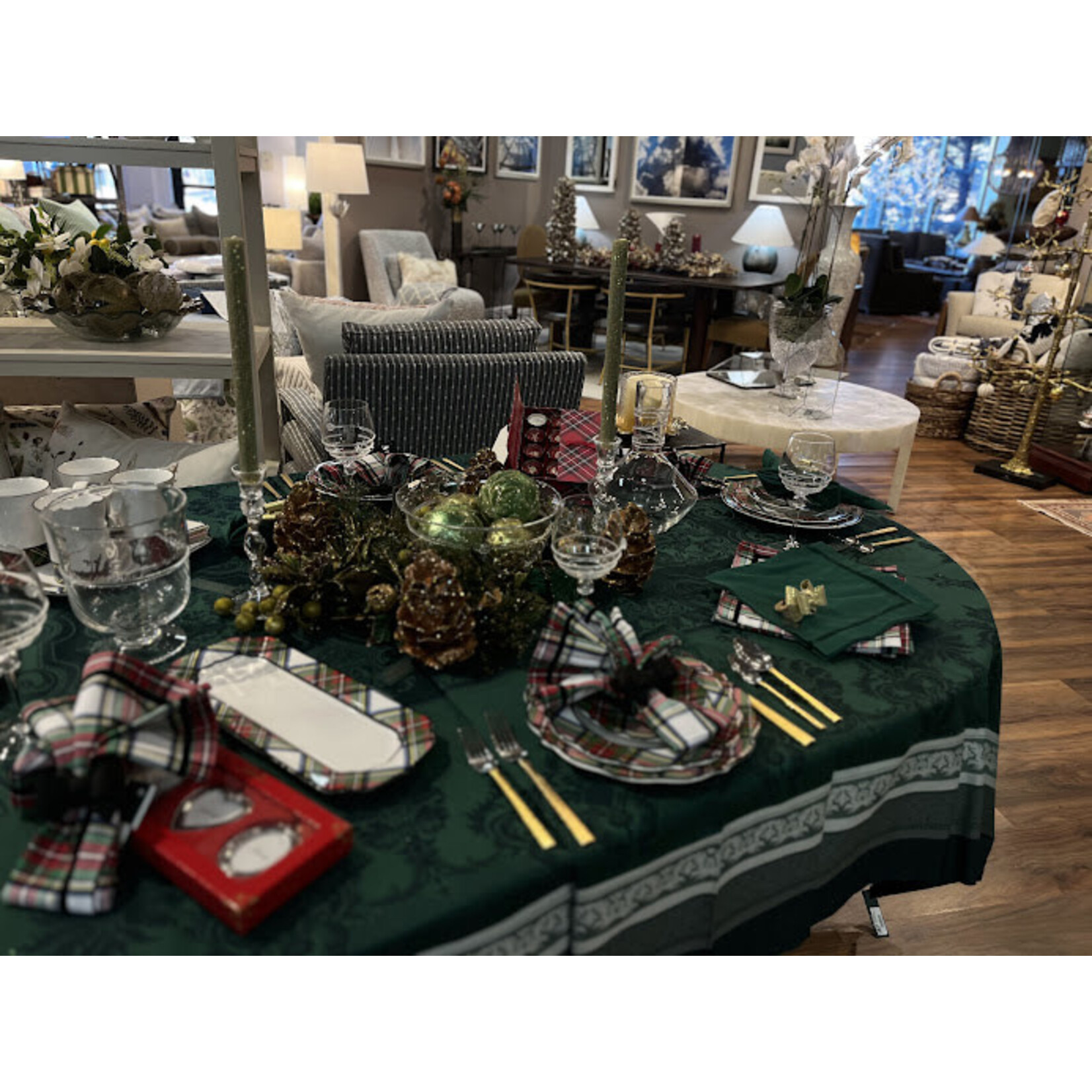 Juliska Stewart Tartan Dessert Salad Plate