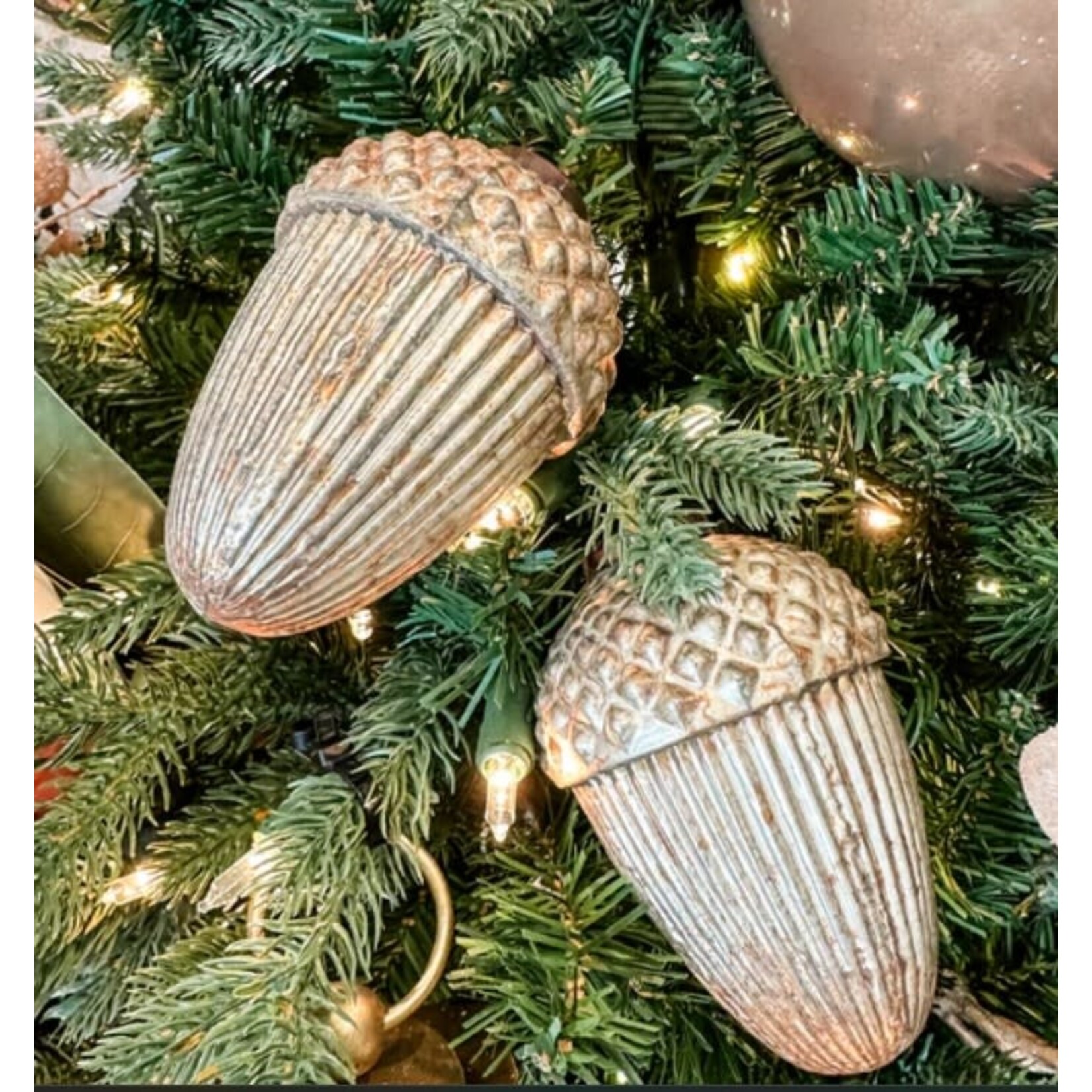 RAZ Imports Acorn Ornament 4"