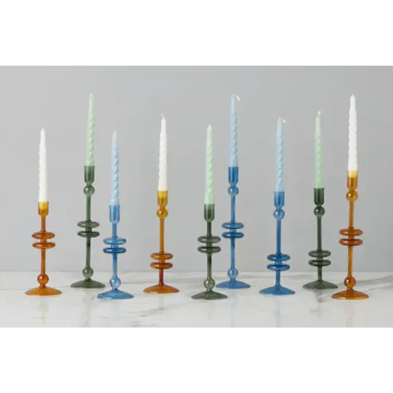 etuHOME White Twisted Taper Candles Set of 6