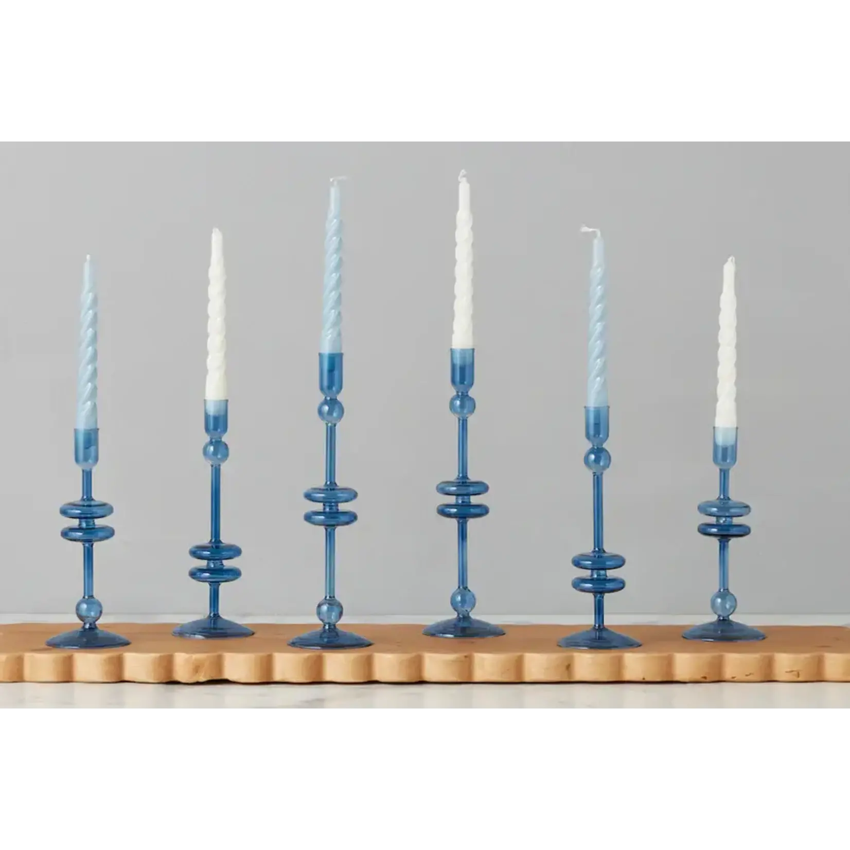 etuHOME White Twisted Taper Candles Set of 6