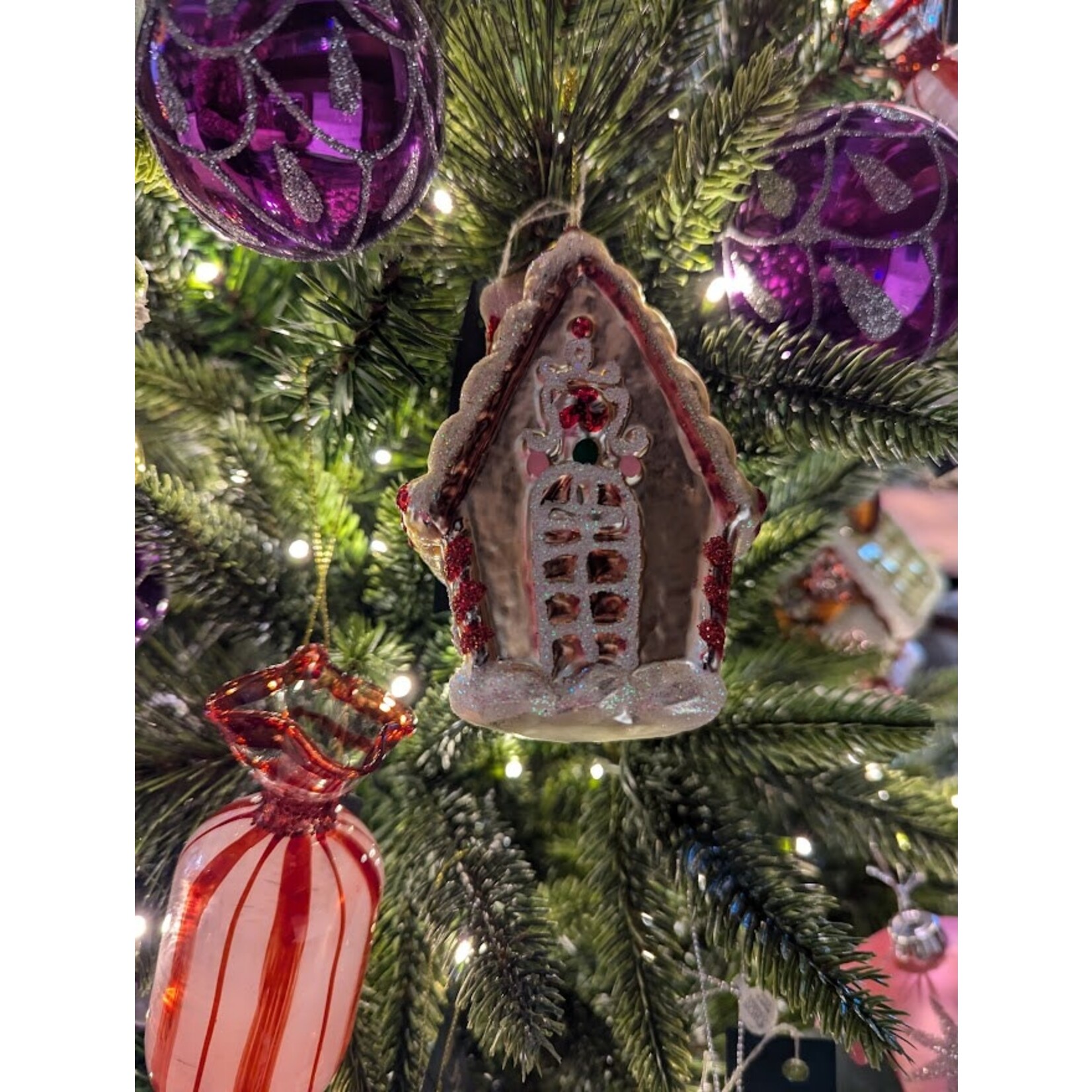Katherine's Collection Snowman House Glass Ornament