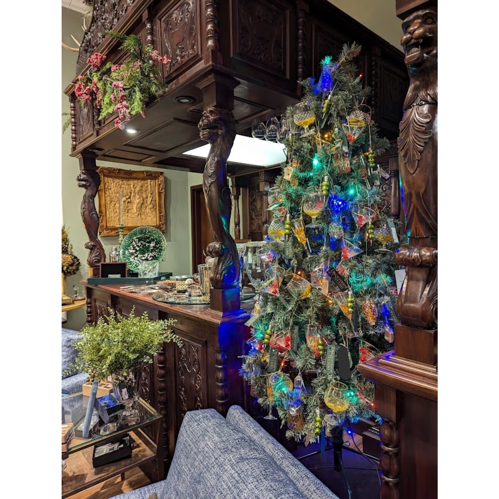 Unique Tradings Glass Pineapple Ornament Amber