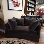 Gabby Laine Swivel Chair 1/2 Plush Graphite