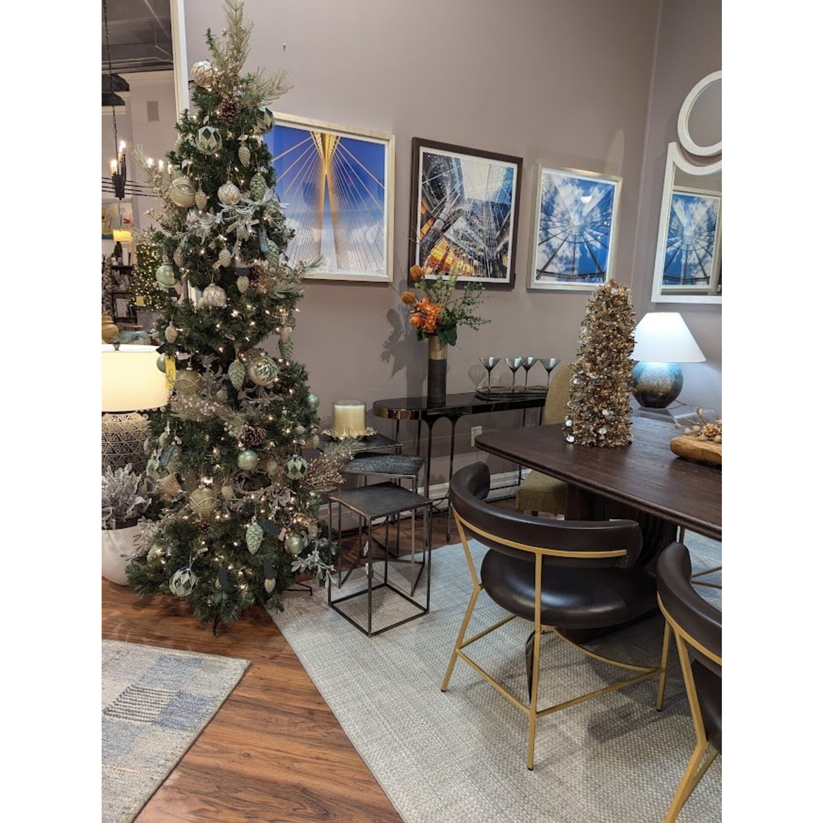 Shishi LLC Antique Green & Gold Stars Glass Ball Ornament 3"