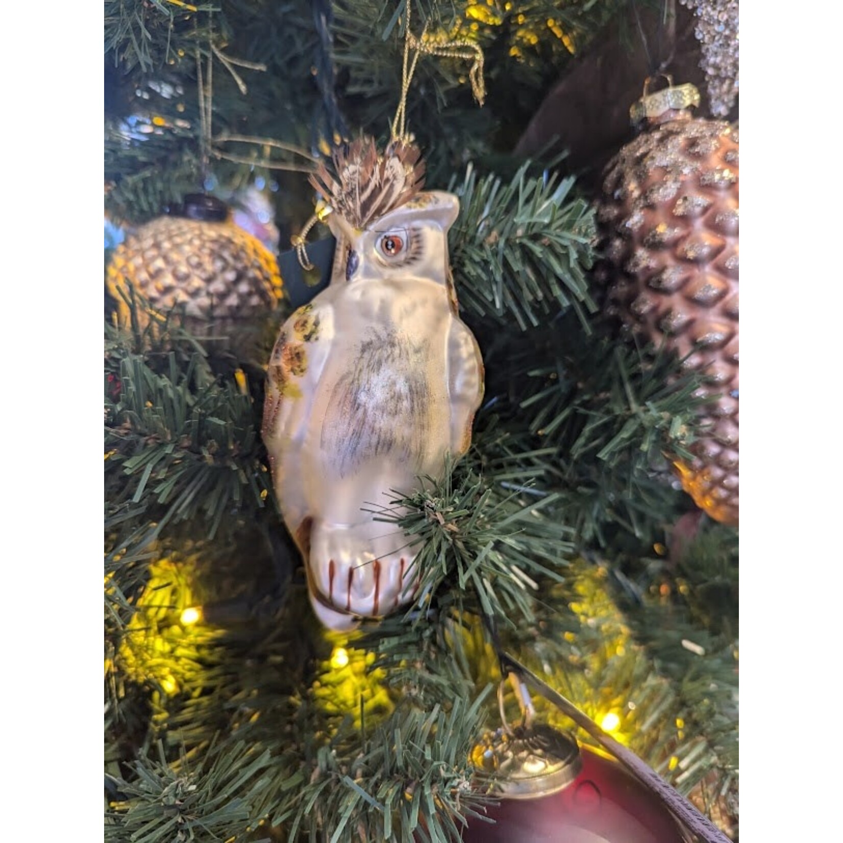 Katherine's Collection Glass Woodland Owl  Ornament