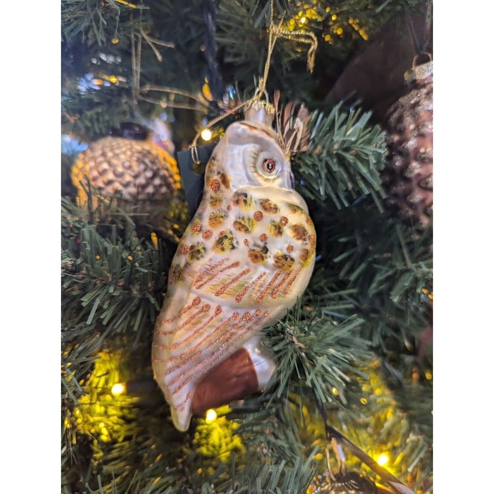 Katherine's Collection Glass Woodland Owl  Ornament