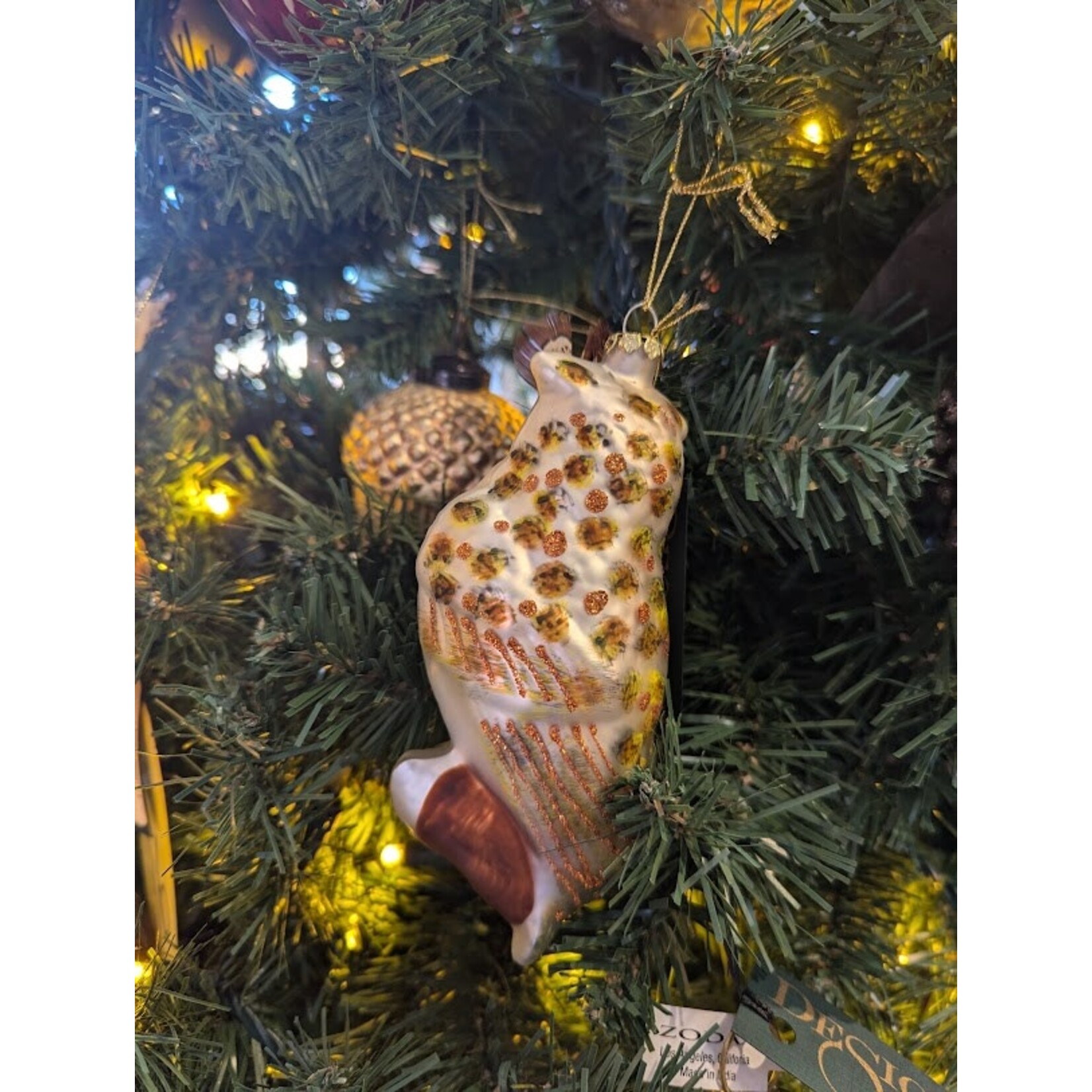 Katherine's Collection Glass Woodland Owl  Ornament