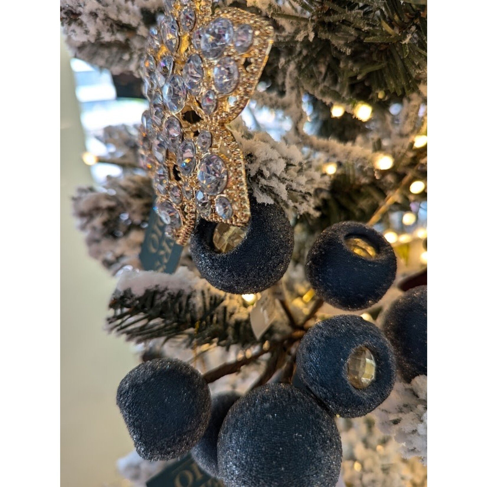 Winward Floral & Seasonal Decor Blue Beaded Pod Cluster Pick 10''