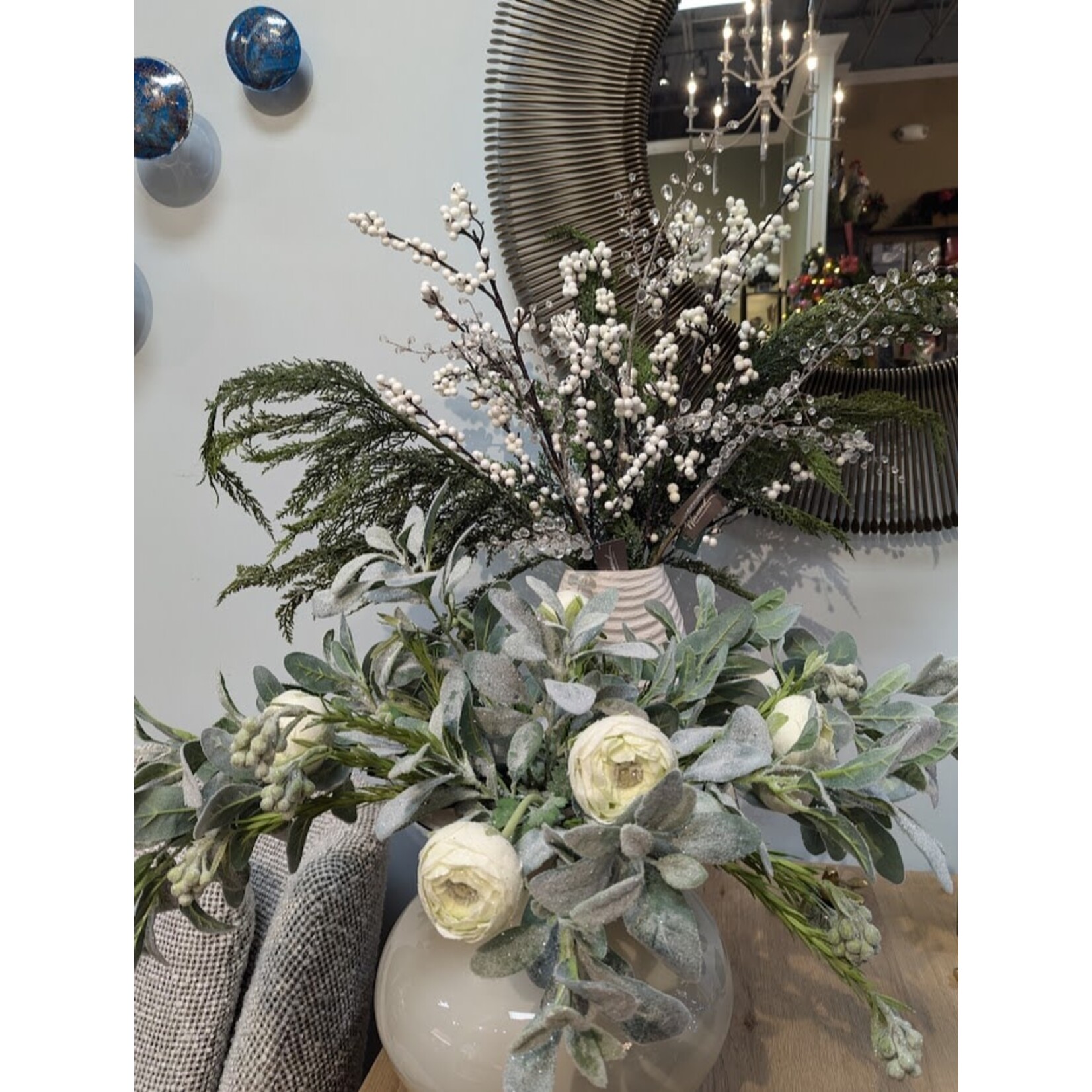 Sherri's Designs Frosted Lambs Ear Green 26" Stem