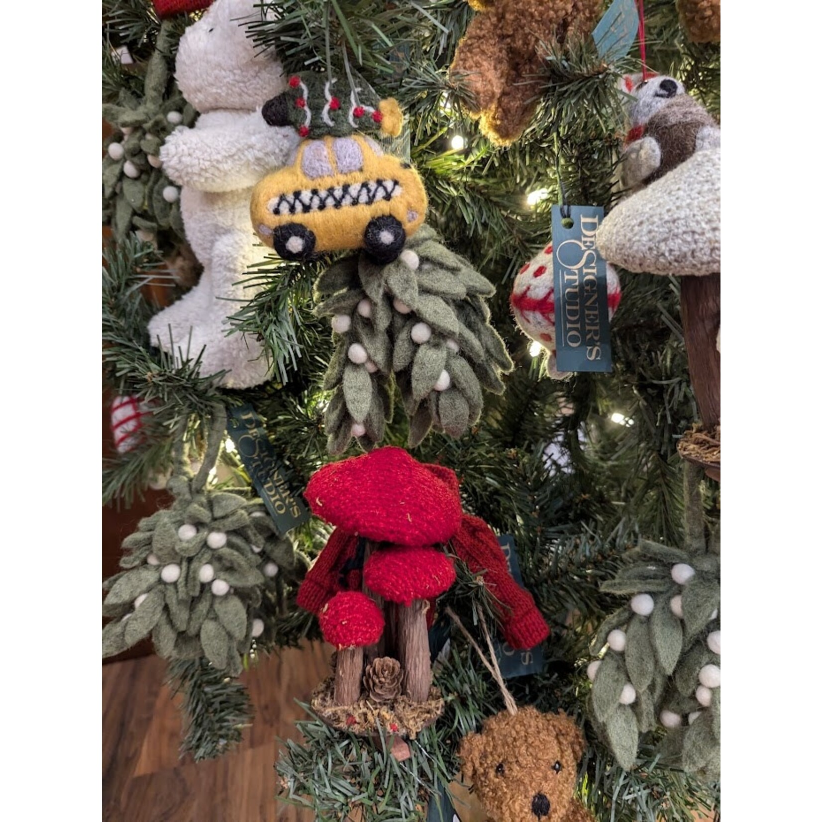 RAZ Imports Clip On Mushroom Ornament 3"