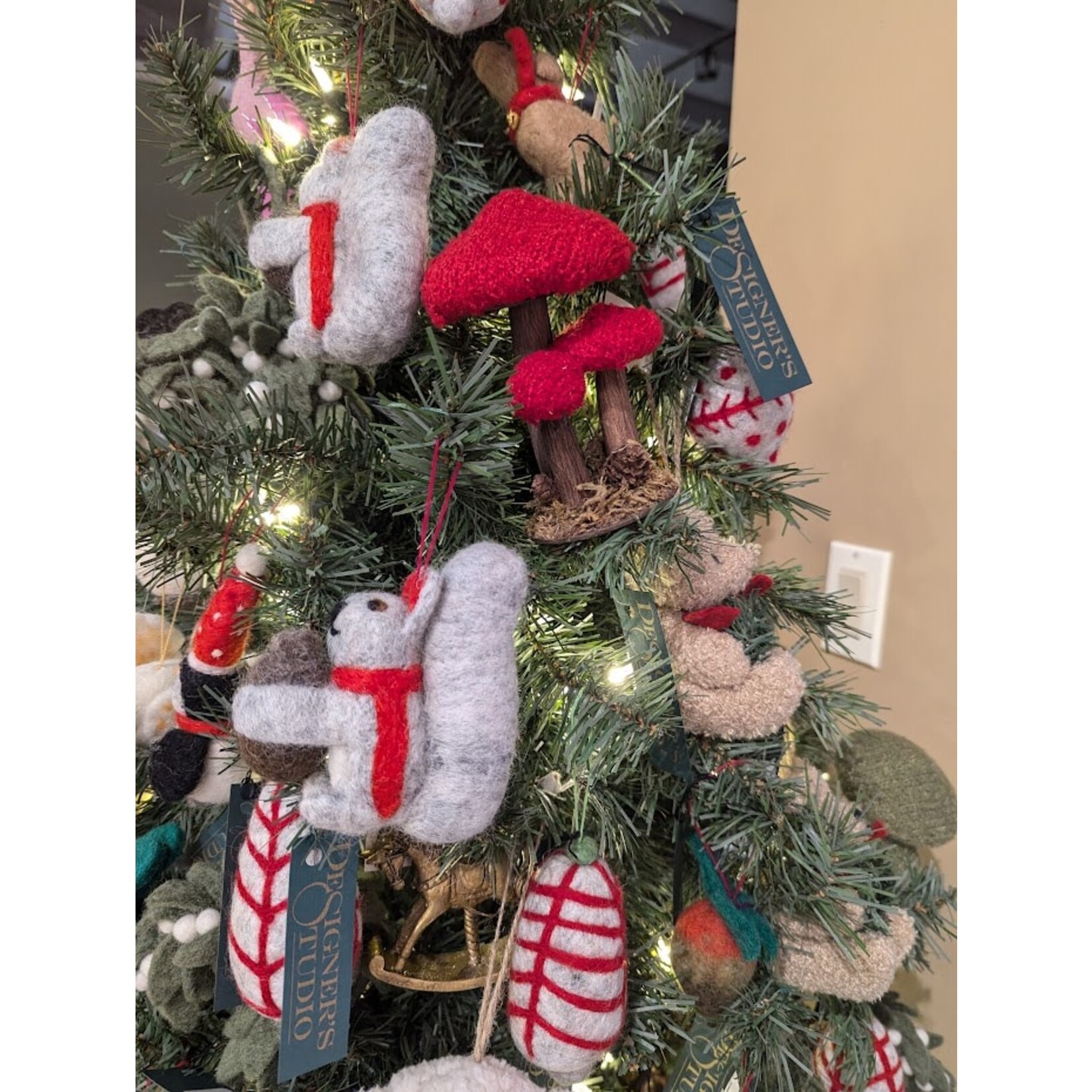 RAZ Imports Clip On Mushroom Ornament 3"