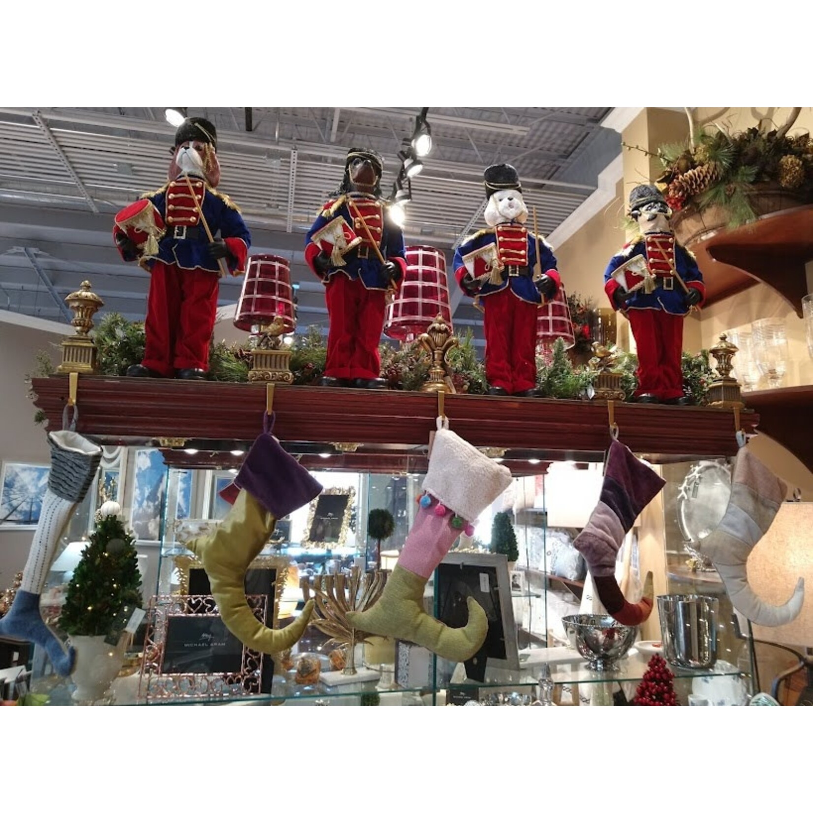 Nicky's Notions Holiday Stocking Pink Hues Striped